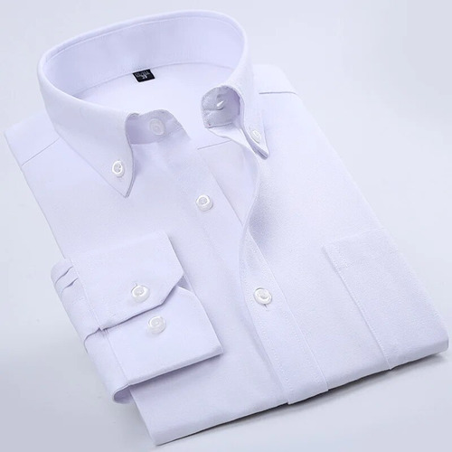 Camisa De Vestir Oxford A Rayas Para Hombre De Good Cotton