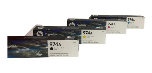 Pack Kit Hp 4 Cartucho 974a Bk Y Colores 