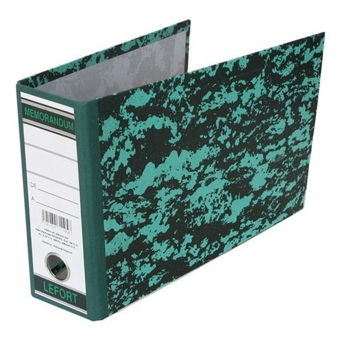 Registrador Marmoleado Memorandum - Lefort 0004 /vc Color Verde