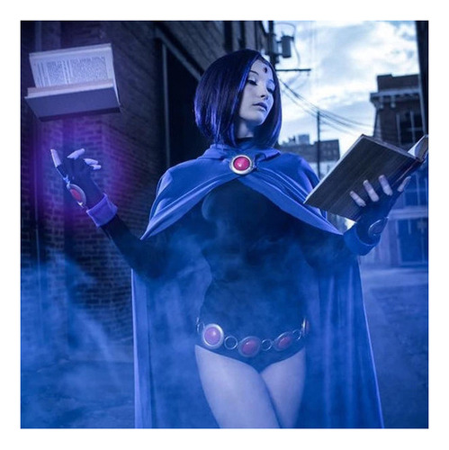 Ccc Disfraz De Raven De Lujo Para Mujer, Cosplay Capa