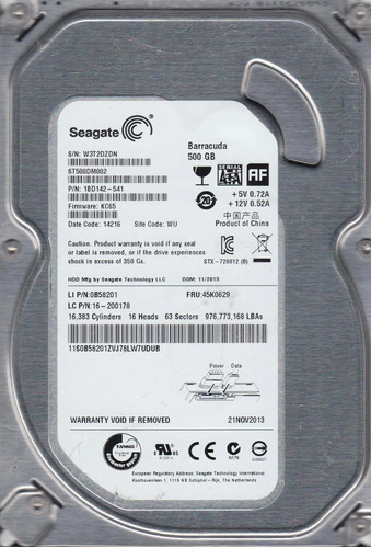 Disco Rigido Seagate Barracuda 500gb Sataii 3.5  St500dm002 (Reacondicionado)