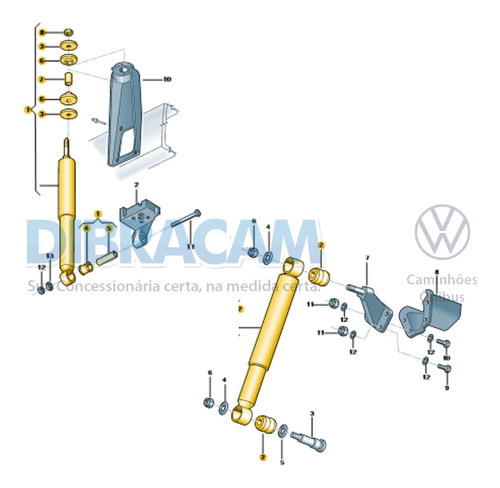 Kit Amortecedor Dianteiro + Traseiro Vw Delivery 8150e 9160e