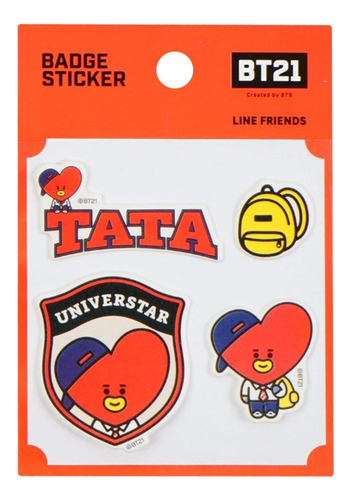 Set Escolar Bts Bt21 Tata Original Line Friends Studio8 8pz