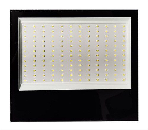 Lampara Para Exterior Led 150w Reflector Multivoltaje Carcasa Negra Luz Luz Blanco Frio 6500k