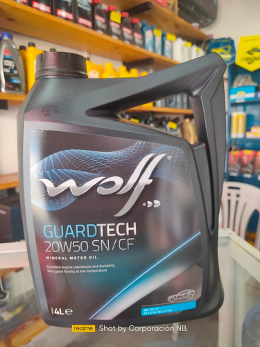 Aceite Wolf Guardtech 20w50 Mineral 4l Galón.