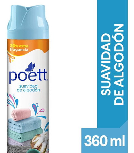 Poett Desodorante Ambiente Suavidad Algodón Aerosol 360 Ml