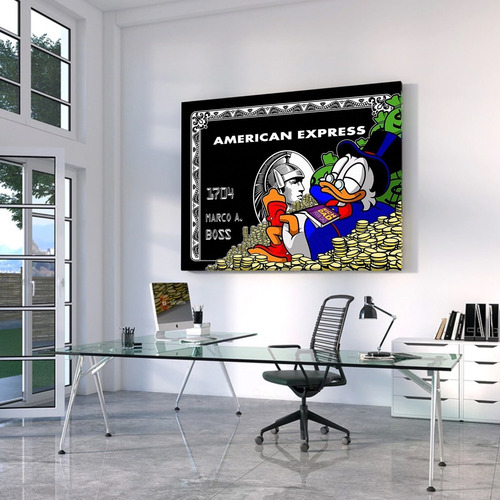 Cuadro Canvas American Express Scrooge Mcduck Grande 90x120c