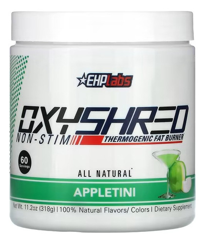 Ehp Labs Oxyshred Non-stim Quemador De Grasa Termo 270 Sabor Appletini