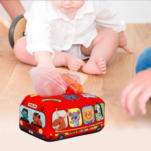 Caja De Pañuelos Para Bebés Con 10 Bufandas De Coche
