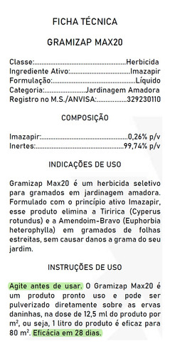 Max20 Seca Tiririca Amendoim Bravo Roseta Daninha Da Grama