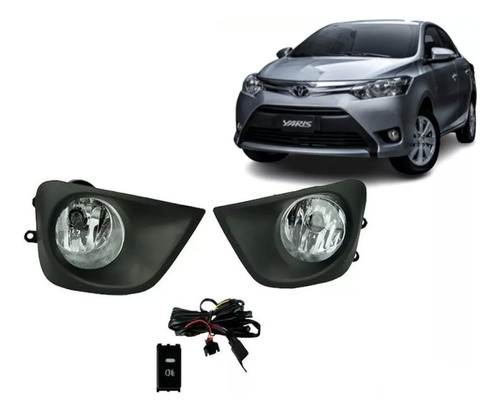 Neblineros Toyota Yaris Sedan 2014 - 2017 Kit Completo