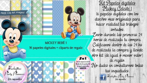 Papeles Fondos Digitales Mickey Bebe 1 Kit Imprimible Mercado Libre Papeles Fondos Digitales Mickey Bebe 1 Kit Imprimible Mercado Libre