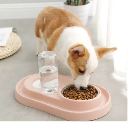 Dispensador De Agua Y Comida Perros Gatos Mascotas