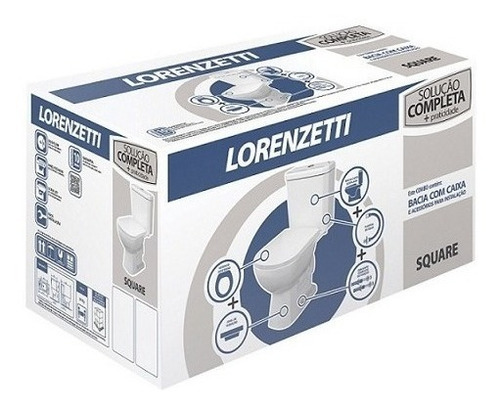 Kit Vaso Sanitário Caixa Acoplada Square Lorenzetti