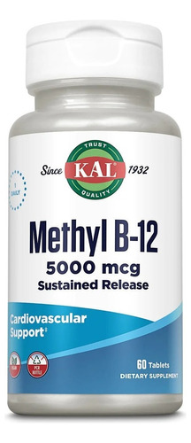 Kal | Methyl B-12 | 5000mcg | 60 Tablets