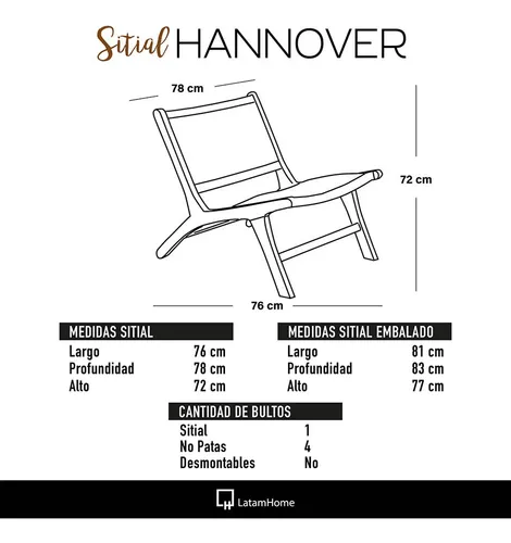 Sitial Hannover Cuero Kentucky - Latam Home