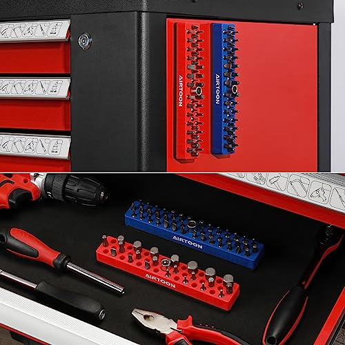 Soportes Magnéticos Para Puntas Hexagonales De 6 Mm Rojo