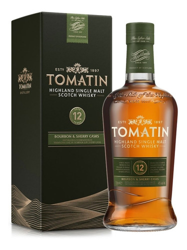 Imagen 1 de 6 de Whisky Tomatin 12 Años Bourbon & Sherry Casks S. Malt 700ml