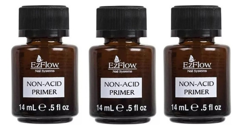 Kit Primer Para Uñas Esculpidas Acrilicas Ezflow Non-acid X3