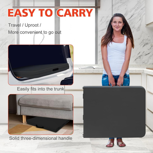 Portable 6ft Folding Table, Heavy Duty Plastic Fold-in-half