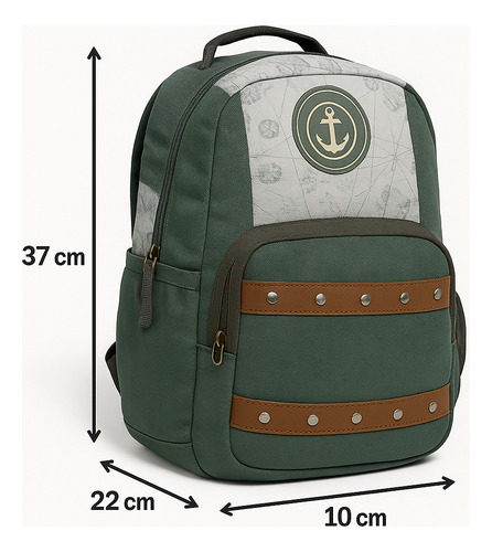 Mochila Escolar One Piece 100% Original Op403a28bp