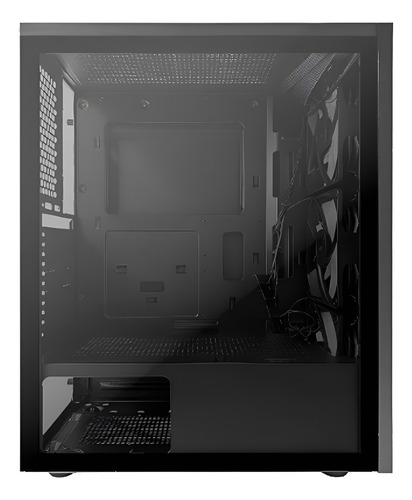 Gabinete Atx Gamer Zephyra Ca-056 C/ 3 Fan Rgb Brx Cor Preto