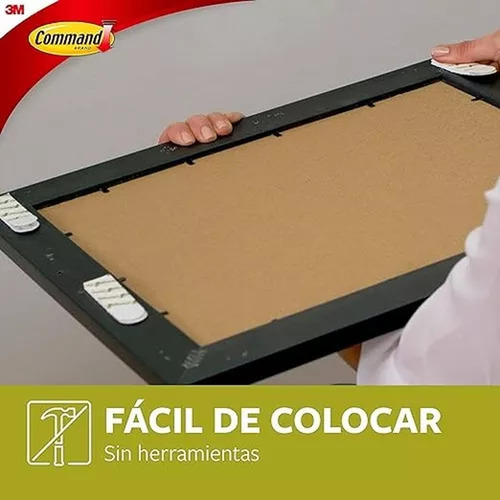 Tira Colgar Cuadros Command 3m 5.4kg 8unidad Sin Clavo Negro