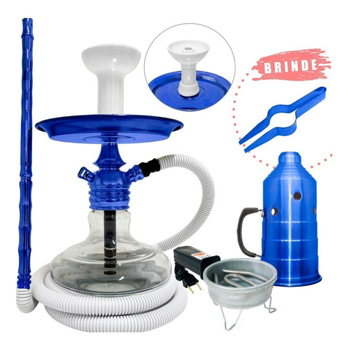 Imagem 6 de 9 de Narguile Black Hookah Mini Monster Completo Barato Fogareiro
