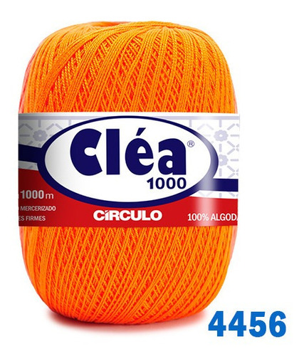 Linha Cléa 1000m Círculo Crochê Cor 4456 - Laranja