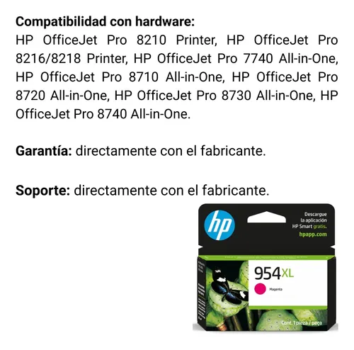 Cartucho De Tinta Hp 954xl Magenta