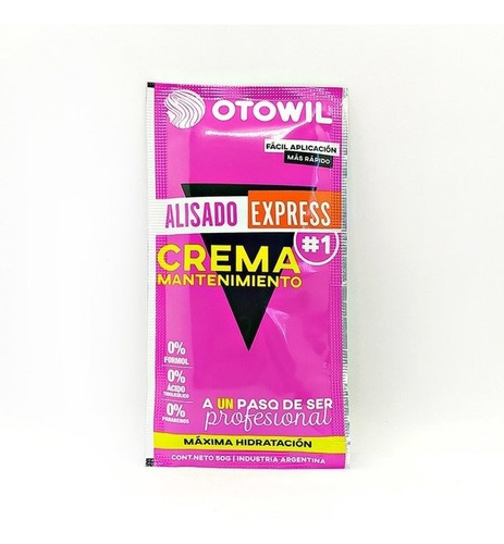 Imagen 4 de 5 de Alisado Express Crema Mantenimiento Sin Formol Caja X10 Uni.