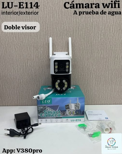 Cámara De Vigilancia Domo Luo Lu-e114 - Doble Camara Blanco