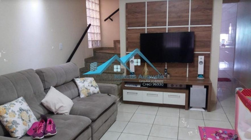 Imagem 3 de 15 de Sobrado Para Venda Em Santo André, Parque Jaçatuba, 3 Dormitórios, 1 Suíte, 2 Banheiros, 2 Vagas - So0101_1-1639533