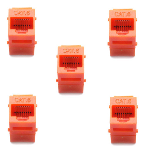 5 Acopladores Trapezoidales Cat6 Rj45, Acopladores De I...