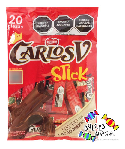 Nestle Carlos V Stick Mini Bolsita C/20piezas - Original