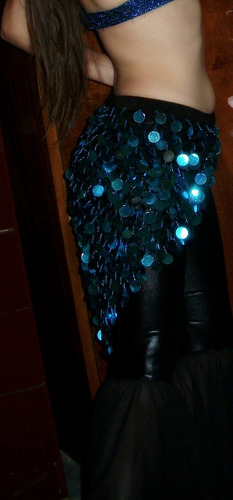 Caderin Lentejuelas Turquesa/tejido Y Bordado A Mano. Danza