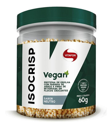 Isocrisp Vegan 60g Alimento Proteico Vegano Vitafor 