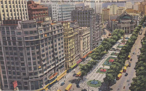 1949 Brasil Postal Usa Praca Marechal Rio De Janeiro Sello