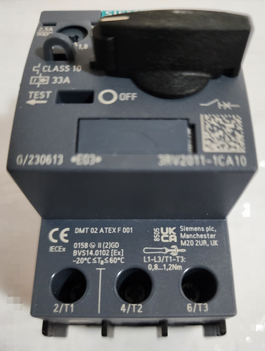 Guardamotor S00 1,80-2,50a 0,75kw 400v Siemens 3rv2011-1ca10