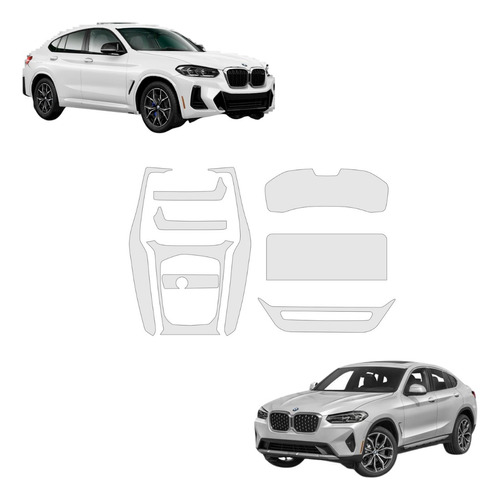 Protector Ppf Pantalla Y Clúster P/central Para Bmw X4 2024