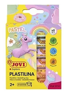 Jovi - Pack Plastilina, Pasta De Modelar 100% Vegetal, 6 Bar