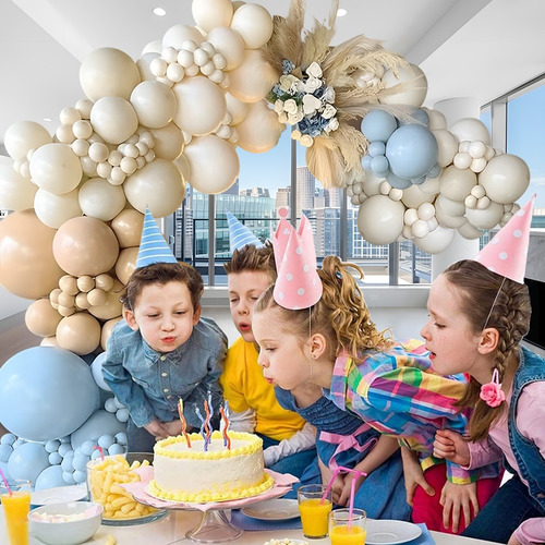 Guirnalda de globos de látex azul Celebratetime arco set baby shower fiesta decoración para bautizo cumpleaños globo decoración multi tamaño globos