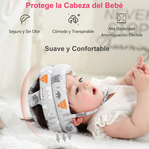 Protector De Cabeza Transpirable Ajustable Para Bebés,
