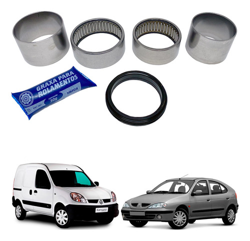 Kit Rolamento Suspensao Barra Torcao Megane, Kangoo, R19