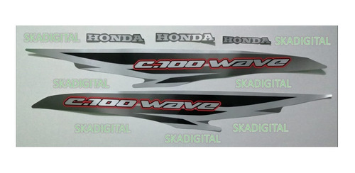 Kit Completo De Calcomanías Honda Wave C-100 2012