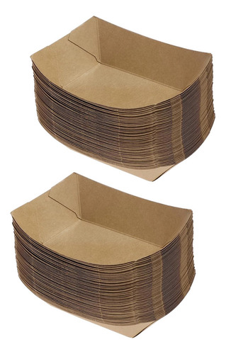 Caja De Papel Desechable De 50 Platos De Comida De Papel Kra