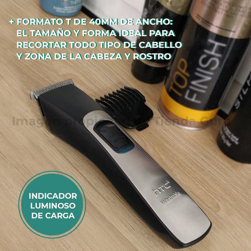 Cortapelo Cortabarba Htc At129c Profesional Solido Color Blanco Y Negro