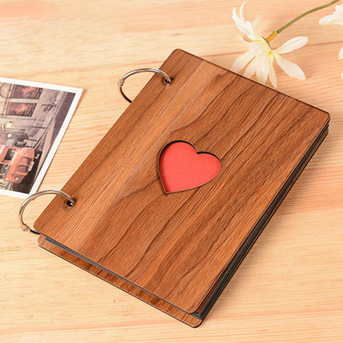 Álbum Diy Wood Cover P: Aniversario, Boda, Viaje