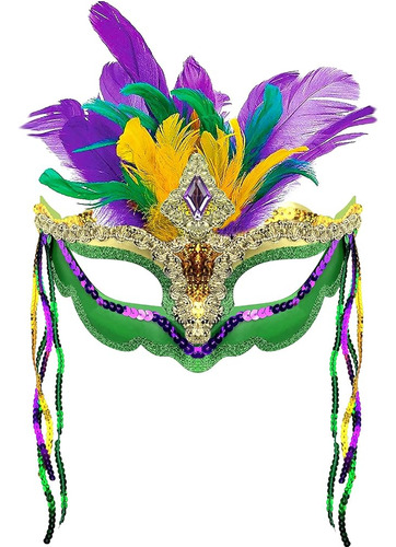 Mardi Gras Plumas Para Mascarada Carnaval Veneciano Para Muj