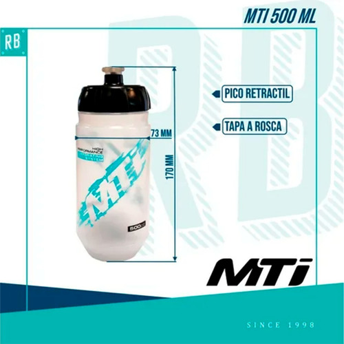 Imagen 2 de 9 de Caramañola Ciclismo Bicicleta Mti System 500ml - Racer